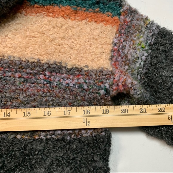 Anthropologie Moth Wool Murray Sweater in Stripe Mohair Chunky XS Made in Italy - Picture 6 of 11